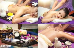 Tranh bộ ghép cô gái nằm chăm sóc da treo spa