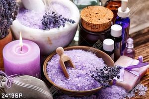 Tranh đá muối spa và nến thơm
