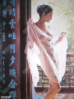 Tranh cô gái khỏa thân nghệ thuật treo spa