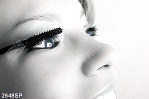 Tranh đôi mắt chuốc mascara treo spa