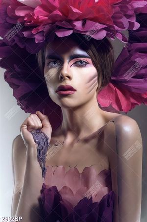 Tranh người đẹp make up nghệ thuật trang trí tường spa
