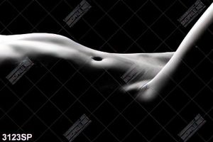 Tranh nghệ thuật trắng đen thân hình gợi cảm treo spa