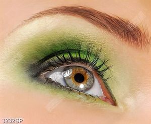 Tranh đôi mắt make up màu xanh lá in canvas