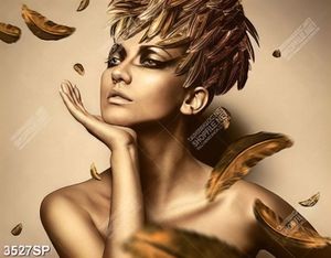 Tranh người mẫu make up nghệ thuật