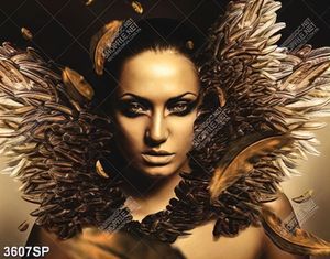 Tranh người mẫu make up nghệ thuật