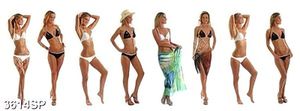 Tranh muôn kiểu người đẹp bikini tạo dáng