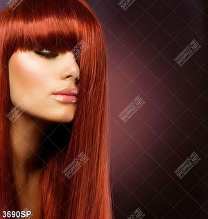 Tranh người mẫu tóc đỏ nổi bật