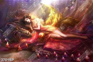 Tranh người đẹp nằm bên rồng lửa