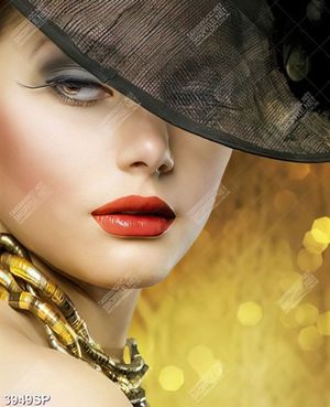 Tranh gương mặt đẹp trang trí tường spa