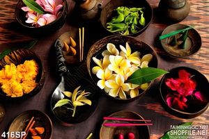 Tranh in cho spa đẹp hoa lan thơm thái lan