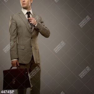 Tranh người đàn ông cầm cặp táp