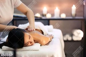 Tranh nằm massage thư giãn treo spa