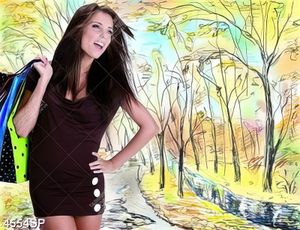 Tranh gương mặt đẹp không tì vết