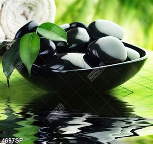 Tranh đá đen treo tường spa