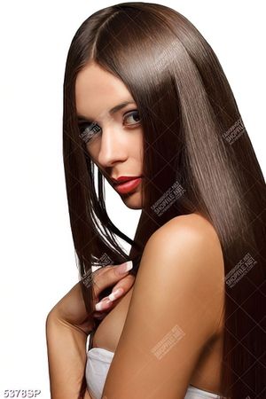 Tranh người đẹp với mái tóc suông dài óng ả