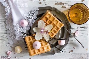 Tranh đẹp bánh kếp và mật ong