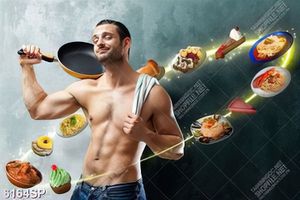 Tranh nghệ thuật chàng trai cơ bắp SP6164