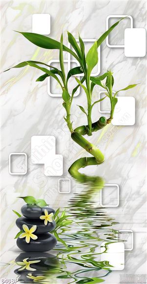 Tranh in uv cành trúc nghệ thuật