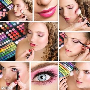 Tranh bộ ghép người mẫu make up đẹp