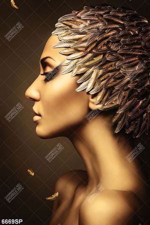 Tranh người mẫu make up nghệ thuật SP6669