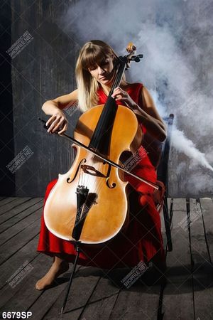 Tranh người đẹp bên đàn dương