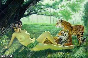 Tranh người đẹp và hổ vằn