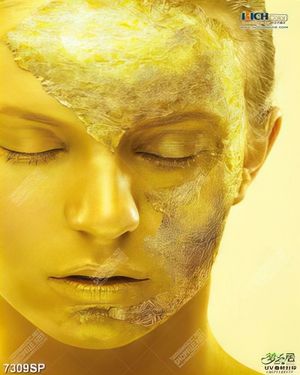 Tranh nghệ thuật gương mặt vàng SP7309