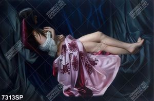 Tranh cô gái nằm trên ghế SP7313