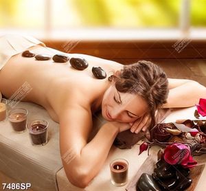 Tranh massage đá nóng SP7486