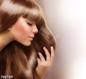 Tranh người mẫu tóc đẹp