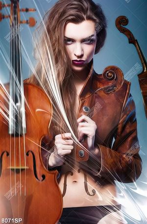 Tranh người mẫu và đàn violon