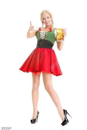 Tranh thiếu nữ xinh đẹp cầm ly bia treo tường spa