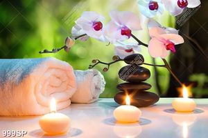 Tranh spa hoa đá nến
