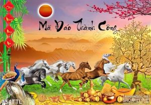 Tranh Tài Lộc, tranh Tết mã đáo thành công