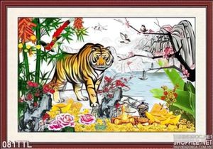 Tranh Tài Lộc, tranh Tết Hổ treo tường