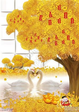 Tranh Tài Lộc, tranh Tết kim tiền phong thủy