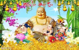 Tranh tài lộc bát tài bát lộc decor phòng khách