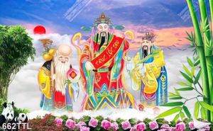 Tranh tài lộc Phúc Lộc Thọ chúc xuân xum vầy