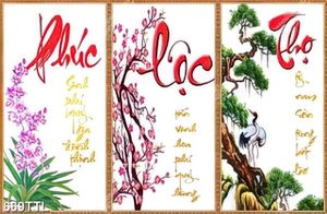 Tranh kim tiền gắn tường phúc lộc thọ