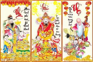 Tranh phúc lộc thọ trang trí tường ngày tết file gốc