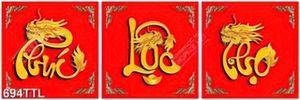 Tranh kim tiền rồng hoá phúc lộc thọ decor tường nghệ thuật
