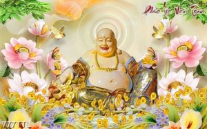 Tranh phúc lộc vẹn toàn gắn tường in kính