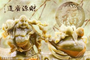 Tranh giả ngọc Phật Di Lặc gắn tường in uv
