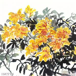 Tranh thư pháp hoa nghệ thuật