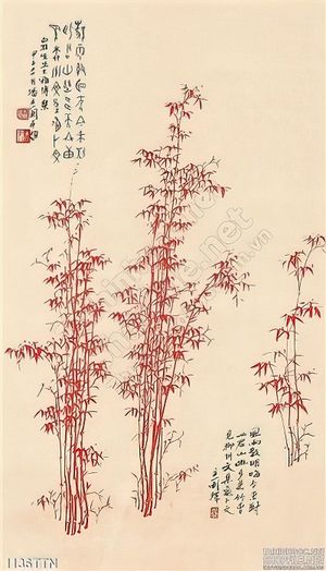 Tranh thư pháp cây tre phong thủy