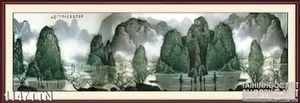 Tranh thư pháp thác nước phong thủy