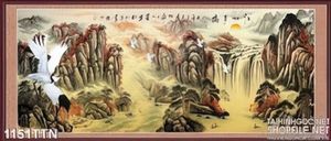 Tranh thư pháp thác nước đẹp
