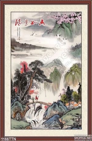 Tranh thư pháp mùa xuân phong thủy
