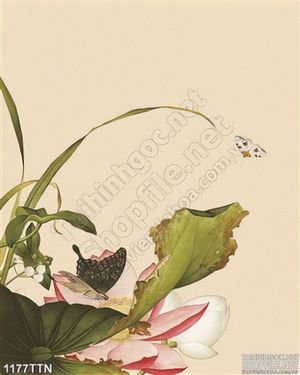 Tranh thư pháp hoa sen treo tường đẹp
