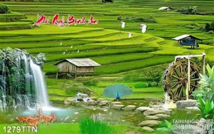Tranh phong cảnh miền núi Tây Bắc in uv